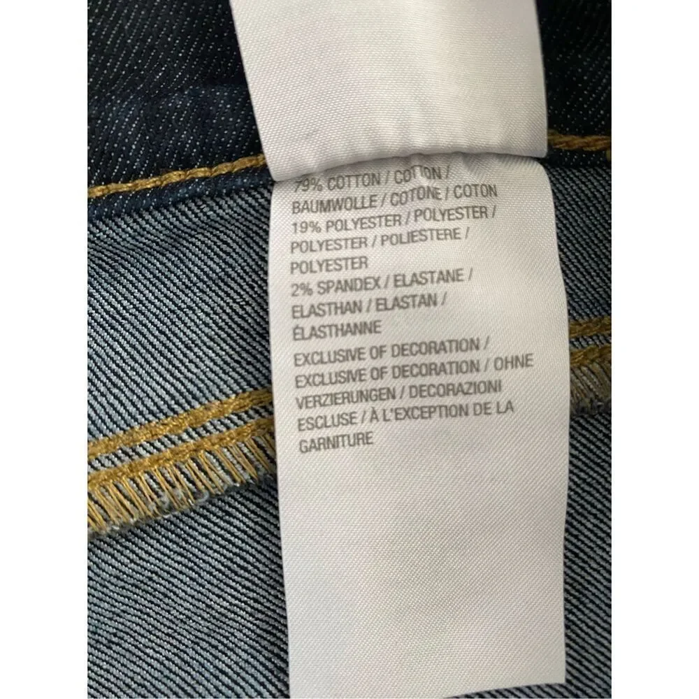 Susan Graver Embroidered Denim Crop Pants Women’s Sz 10